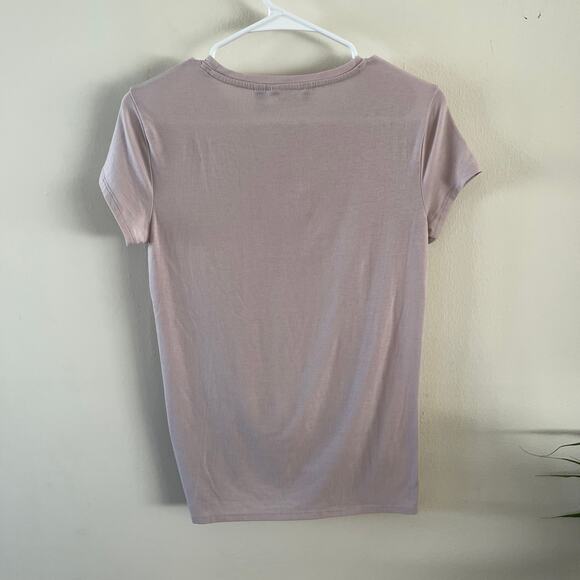 Athleta Ultimate Side Knot Twist Front Tee XXS Lavender Casual Basic Athleisure - Picture 2 of 8